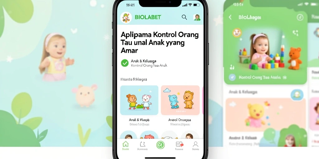 Screenshot antarmuka BIOLABET yang menunjukkan fitur kontrol orang tua.