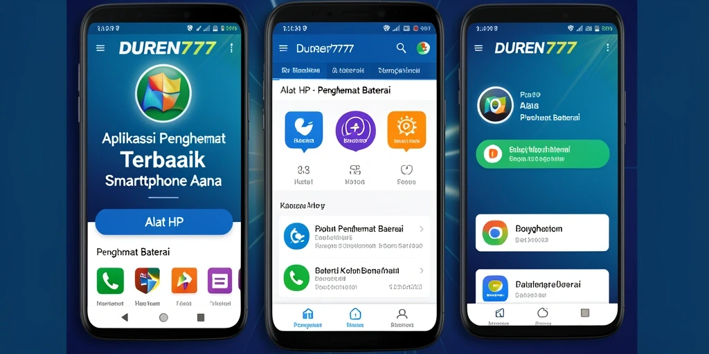 Antarmuka aplikasi Penghemat Baterai DUREN777 yang user-friendly.