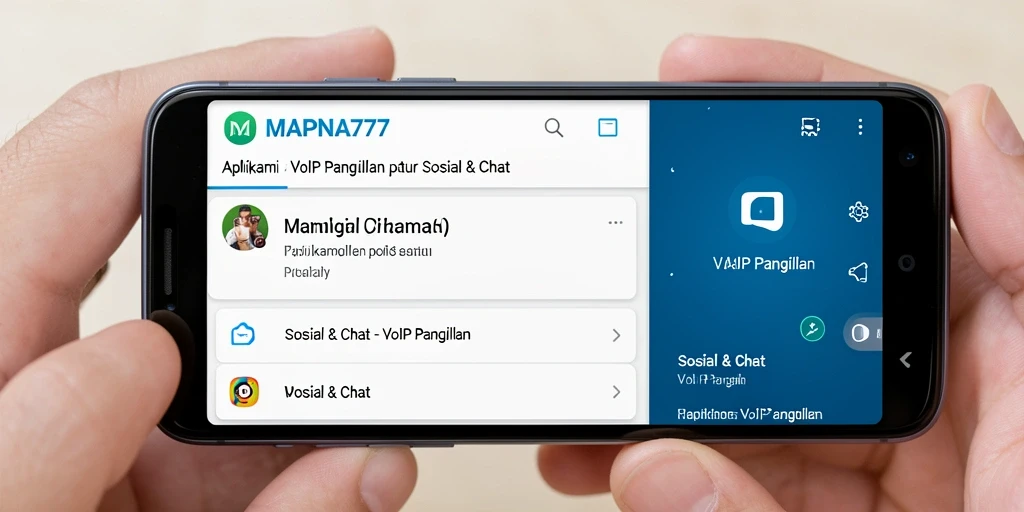 Antarmuka pengguna MAPNA777 yang intuitif untuk panggilan VoIP.