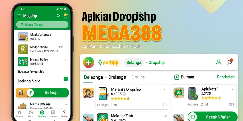 Antarmuka MEGA388 yang ramah untuk belanja dan dropship.