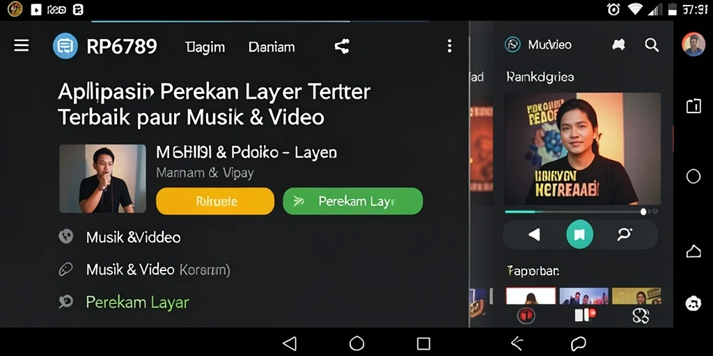 Tampilan antarmuka aplikasi Perekam Layar RP6789 yang intuitif.
