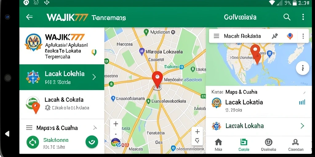 Tampilan antarmuka WAJIK777 dengan fungsi Lacak Lokasi yang intuitif.